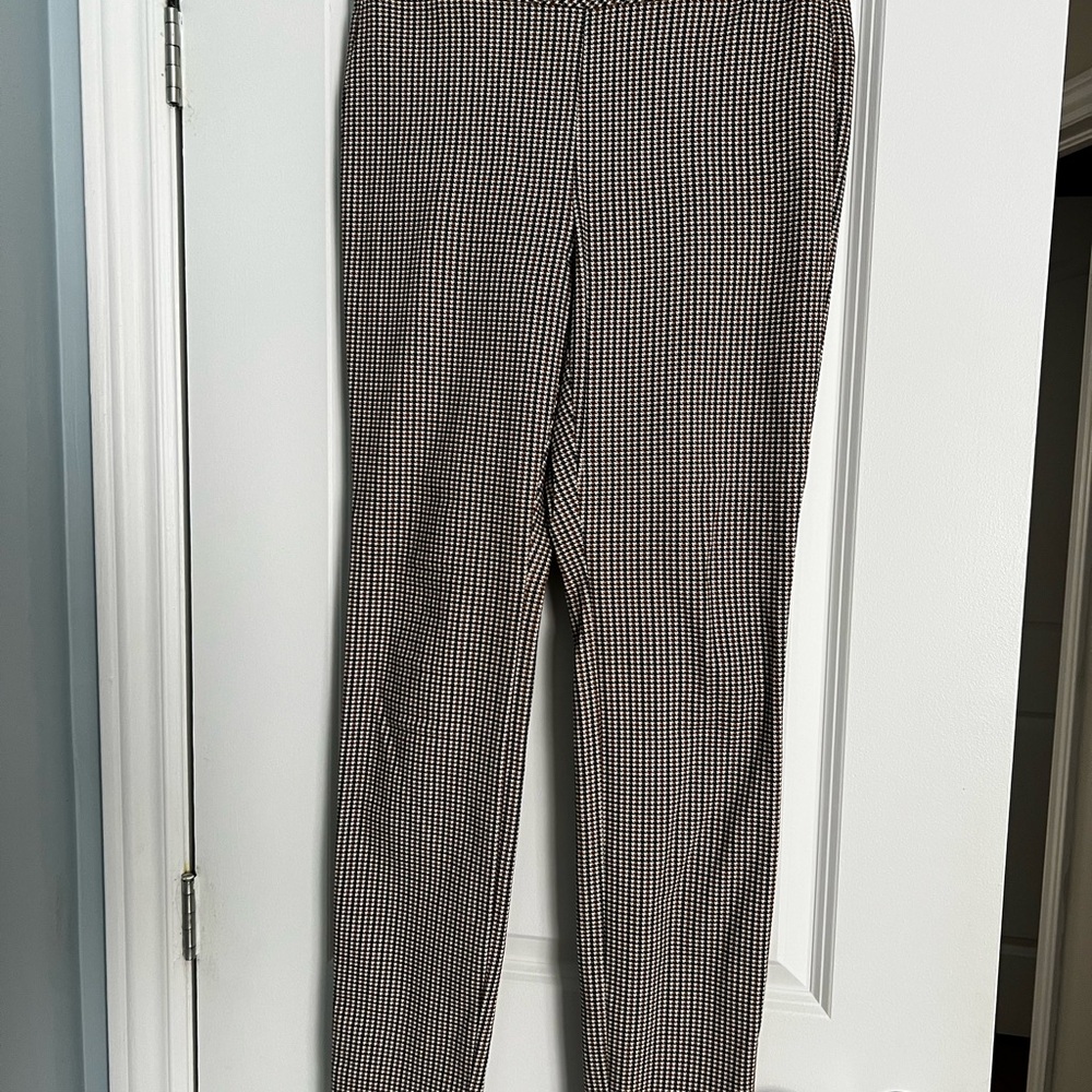 Black, Brown and White Checkered Pants
